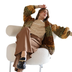 Jersey de Punto Grueso Tejido a Mano