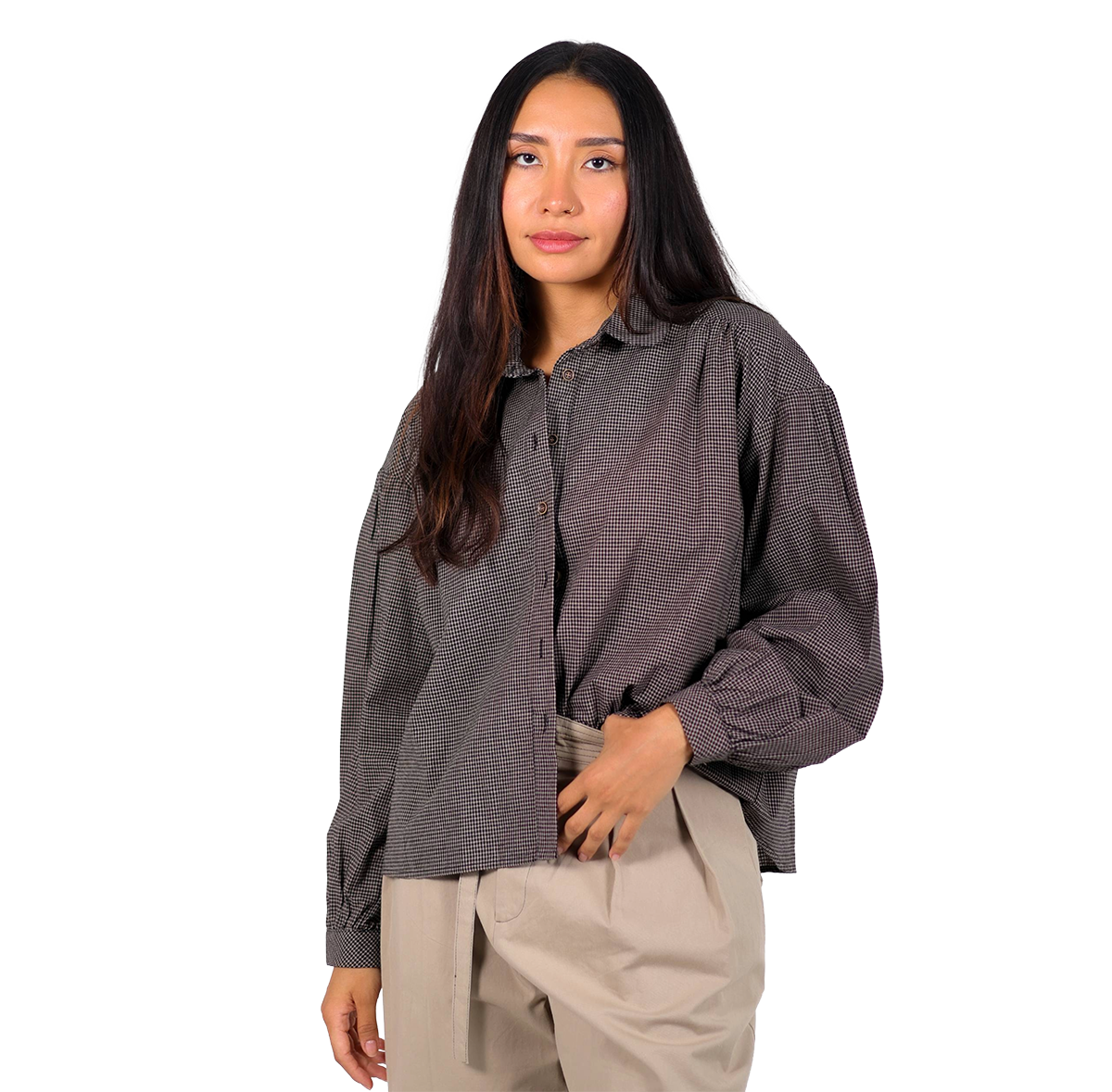 Camisa a cuadros pequeños