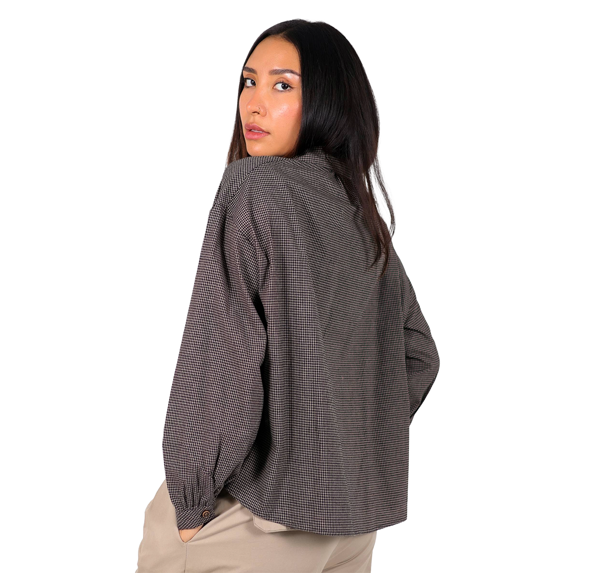 Camisa a cuadros pequeños