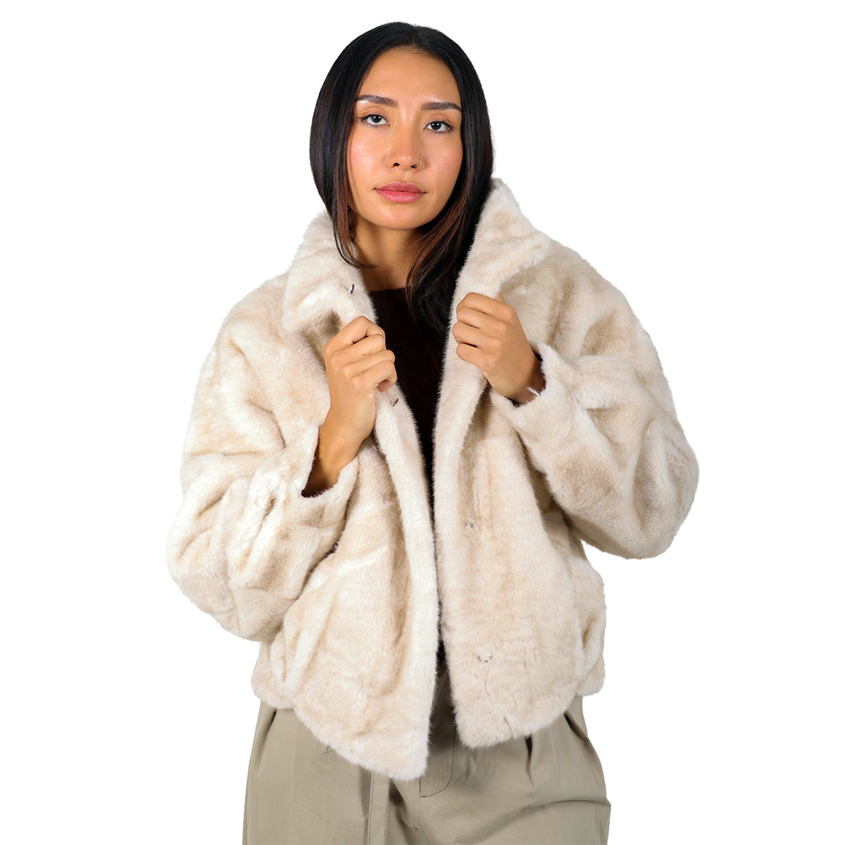 Chaqueta de pelo sintético