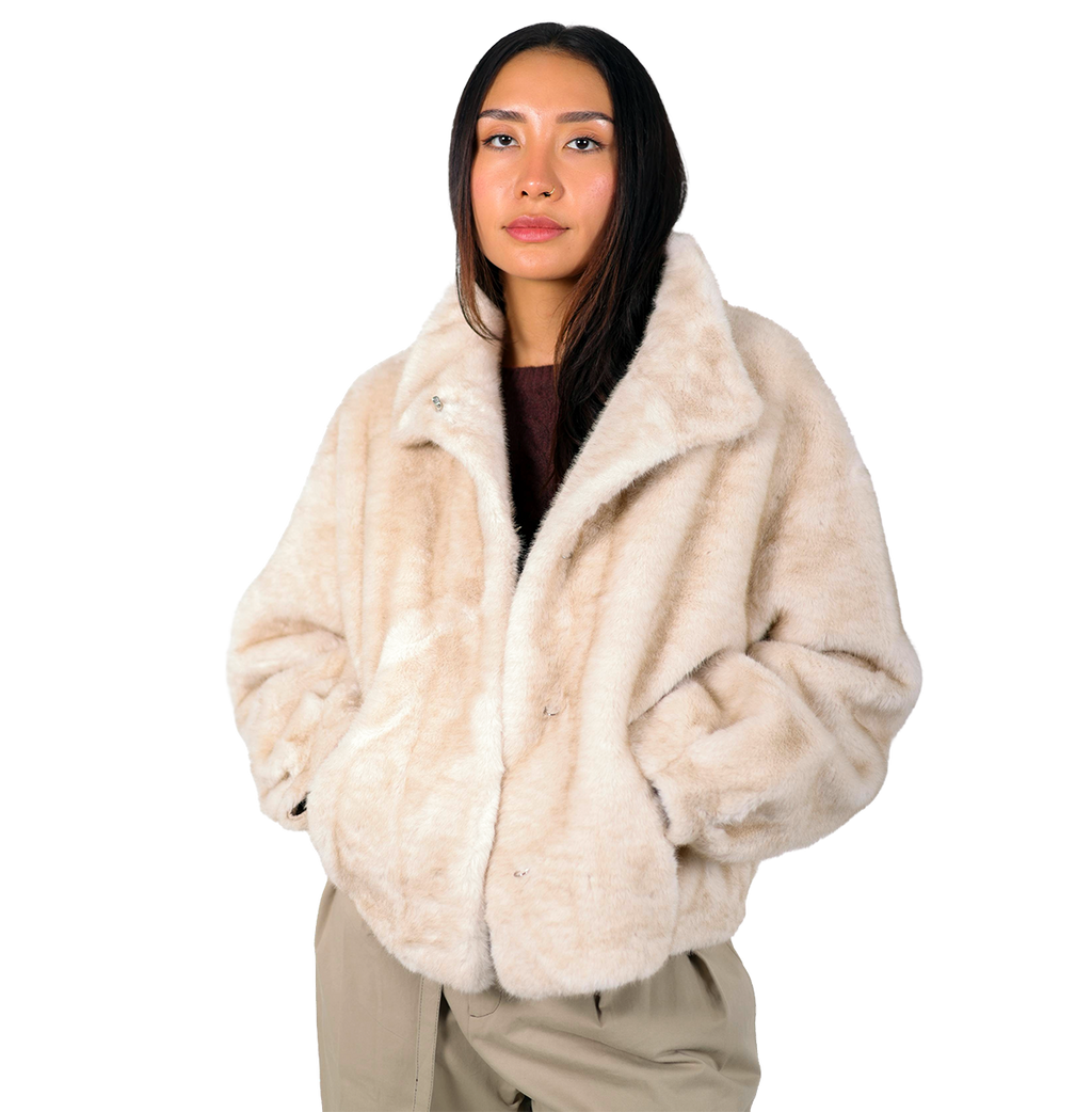 Chaqueta de pelo sintético