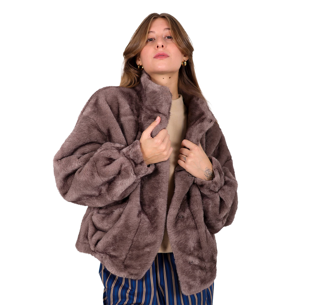 Chaqueta de pelo sintético