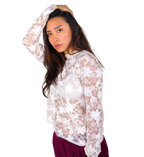 Camiseta de de encaje manga larga