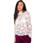 Camiseta de de encaje manga larga