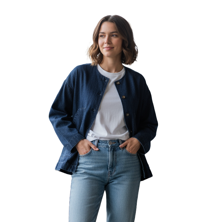Chaqueta con botones denim