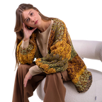 Jersey de Punto Grueso Tejido a Mano