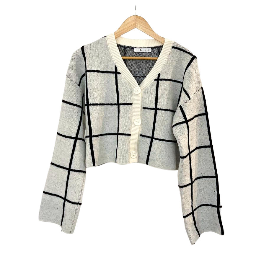 Jersey con botones de cuadros