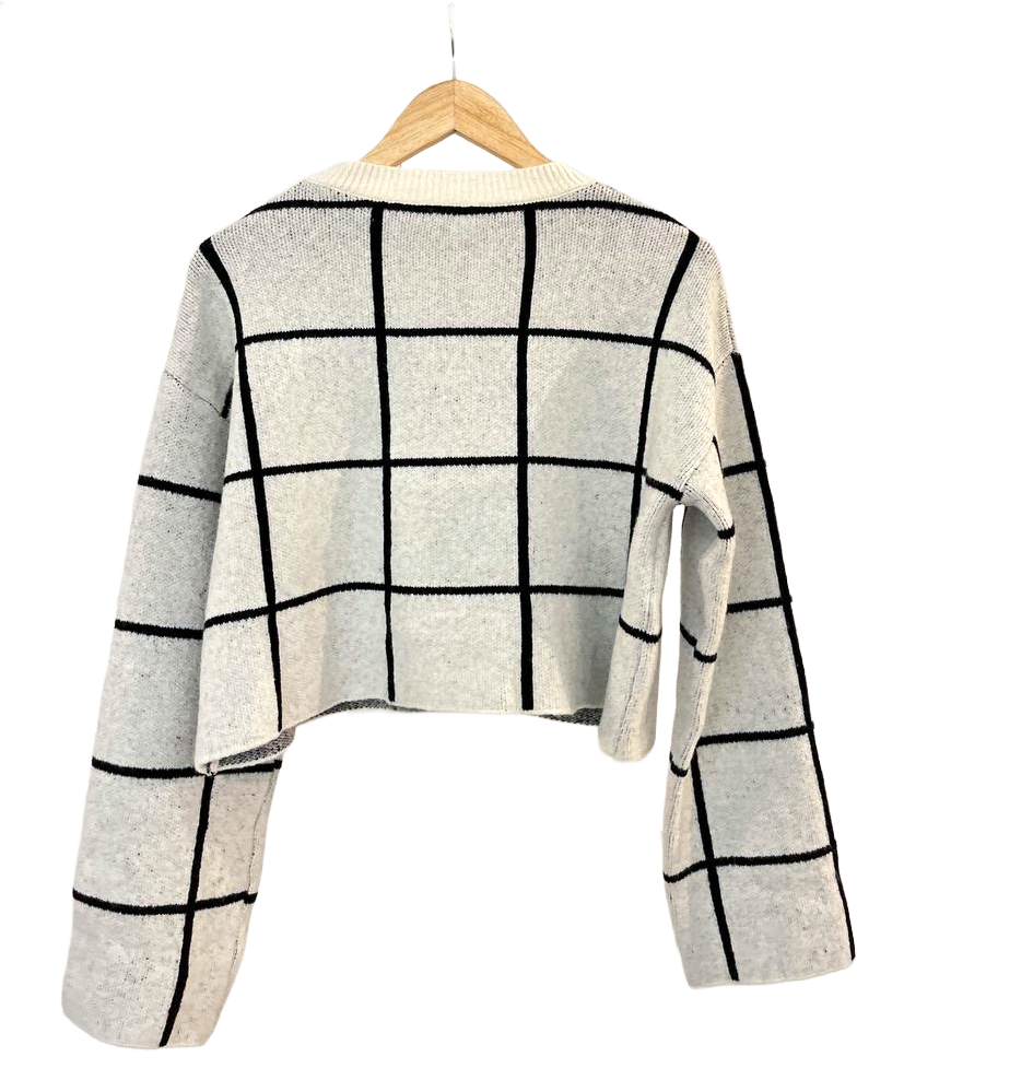 Jersey con botones de cuadros