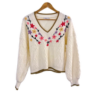 Jersey con bordado floral