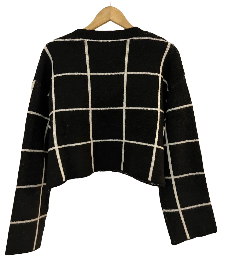 Jersey con botones de cuadros