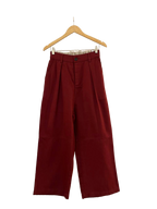 Pantalón clásico ancho de algodón