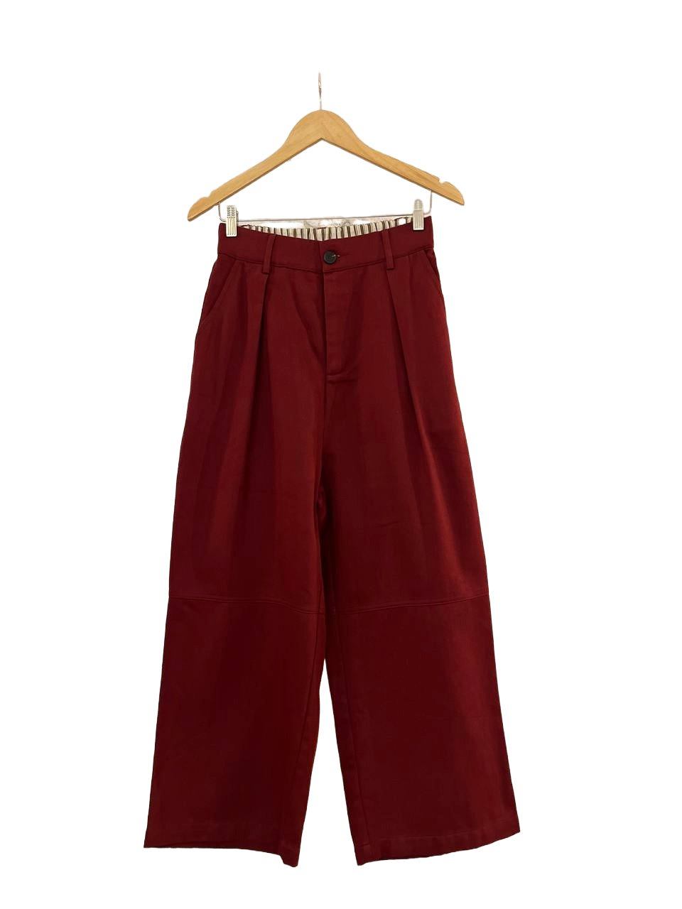 Pantalón clásico ancho de algodón