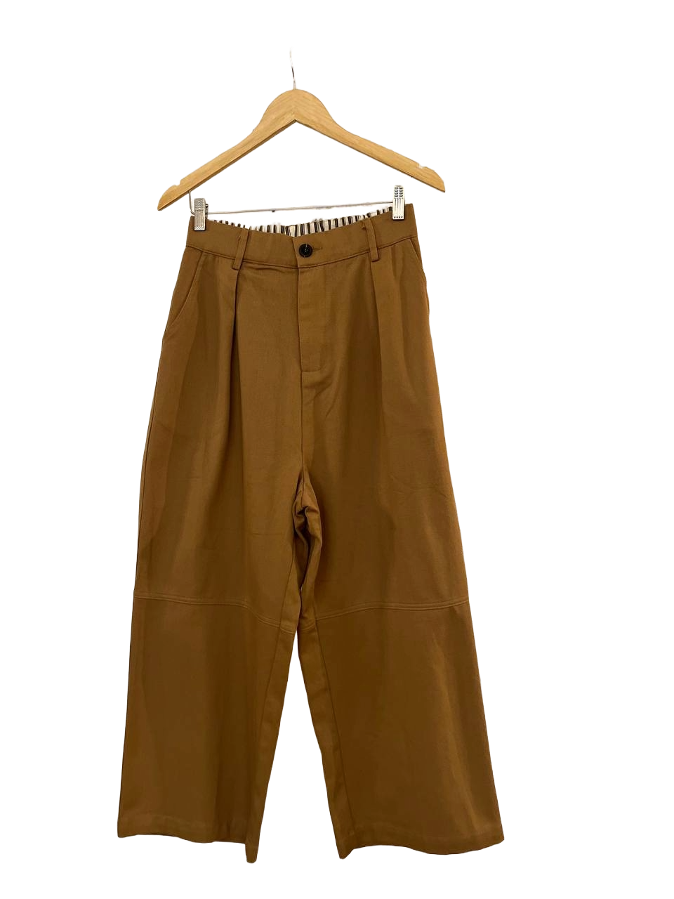 Pantalón clásico ancho de algodón