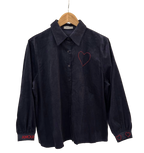 Camisa de micropana con bordado