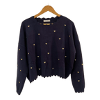 Jersey con corazones bordados