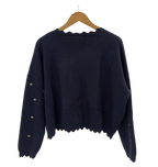 Jersey con corazones bordados