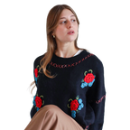 Jersey con bordados a mano