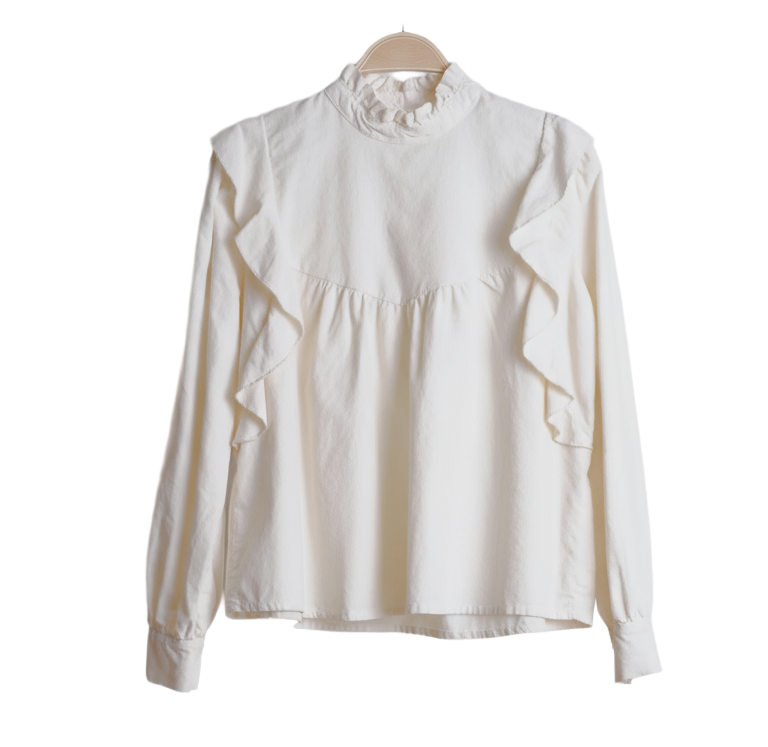 Blusa de micropana con volantes