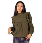 Blusa de micropana con volantes